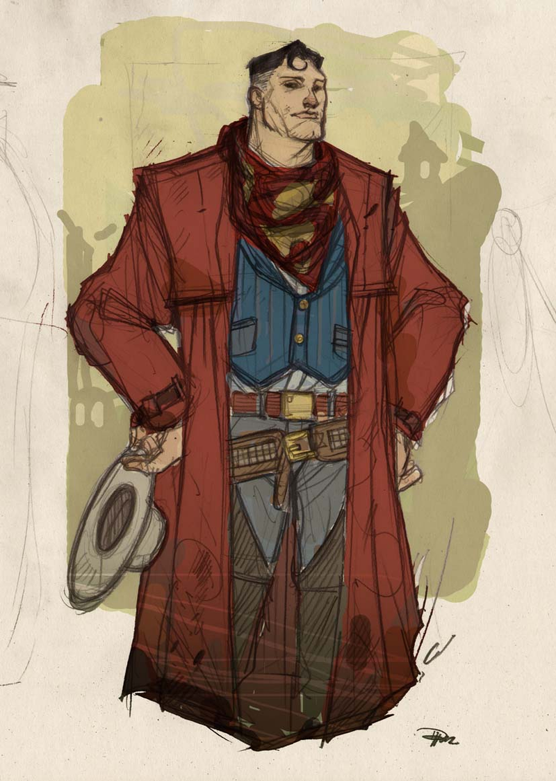 Illustration for article titled Wonder Woman's lasso is perfect for these Wild West Justice League illustrations